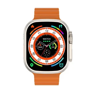 Wiwu SW01 Ultra Smartwatch Gold Case with Orange Sport Band